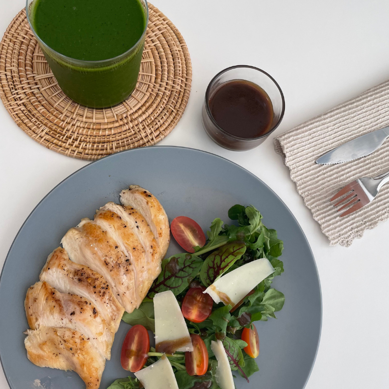 Roasted Chicken with Rocket Salad and Balsamico Dressing